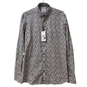 State of Art Mens Poplin‎ Geometric All Over Print Button Up Shirt Size S Office